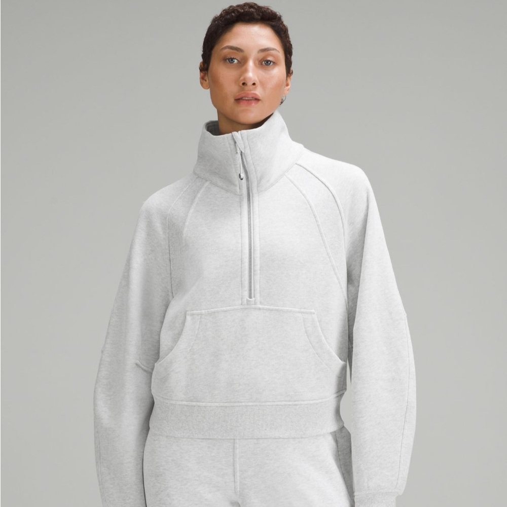 Lululemon Scuba Quarter zip in Light Grey
